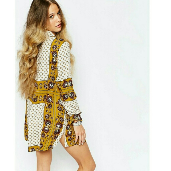 New! FREE PEOPLE Floral Print Tunic Top Shirt NWT - Picture 2 of 4