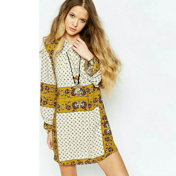 New! FREE PEOPLE Floral Print Tunic Top Shirt NWT - Picture 3 of 4