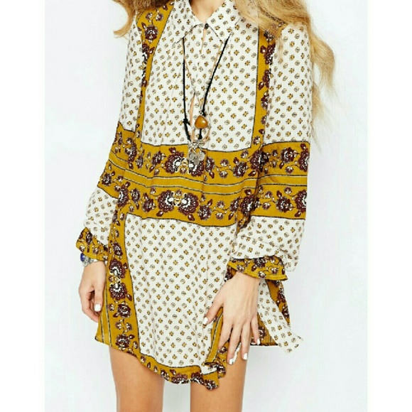 New! FREE PEOPLE Floral Print Tunic Top Shirt NWT - Picture 4 of 4