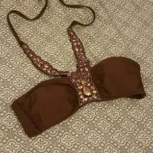 Beaded bikini top