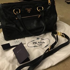 Prada Leather Shopping Bag Tote