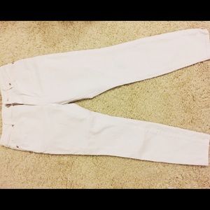 Loft high rise ankle skinny white jean