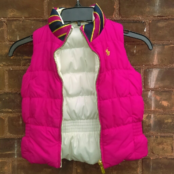 Hot Pink & Cream Ralph Lauren Vest