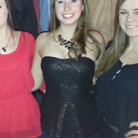 🎉Gold-flecked express peplum top - Picture 5 of 5