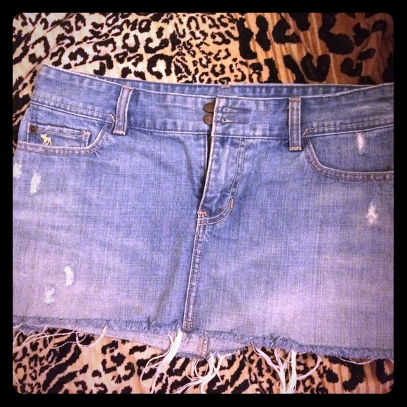 Abercrombie and fitch jean mini skirt