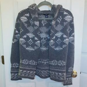 GAP winter hooded cardigan sweater