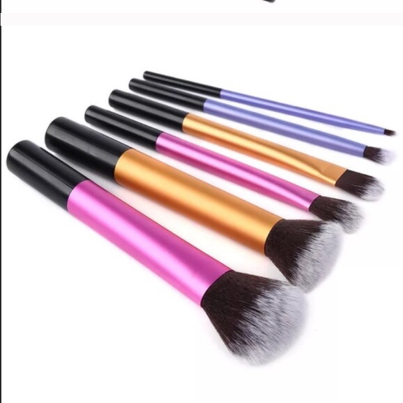 Six PC Multi Colored Brush Set - Picture 2 of 5