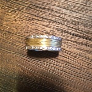 Diamond 18k Gold band. Handmade in Greece.