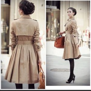 Kaki A Line Trench Coat