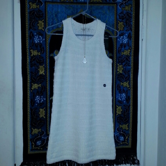 abercrombie kids Other - NWT Abercrombie& Fitch knit A-line dress white