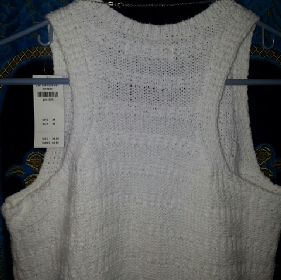 NWT Abercrombie& Fitch knit A-line dress white - Picture 4 of 4