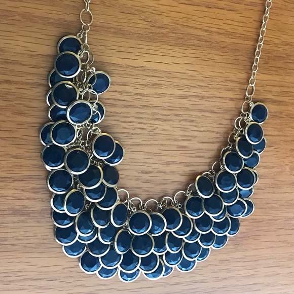 Navy & Gold statement necklace! Perfect condition.