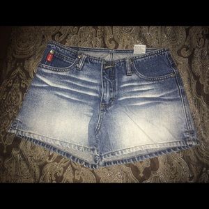 Faded Jean Shorts