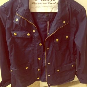 J Crew Downton Field Jacket, navy, size medium