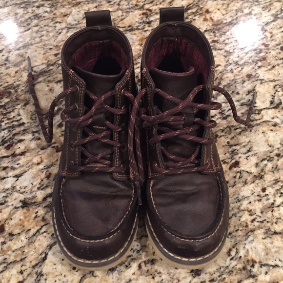 Little boys dark brown boots