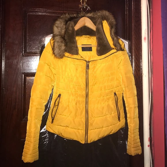 Yellow Zara Basic Coat