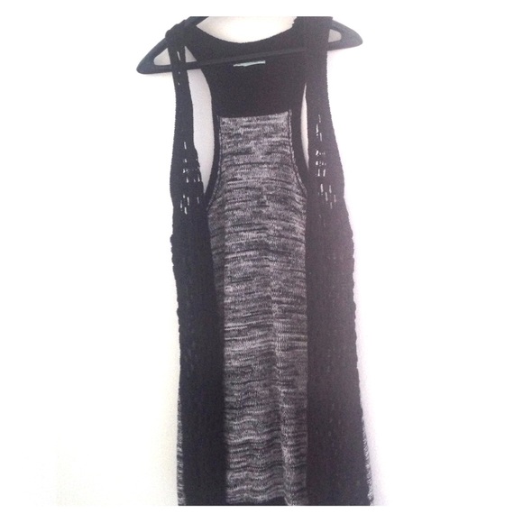 Black cardi vest