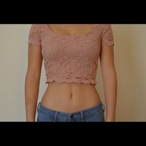 Cute pink crop top