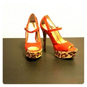 Platform red and Leopard heels