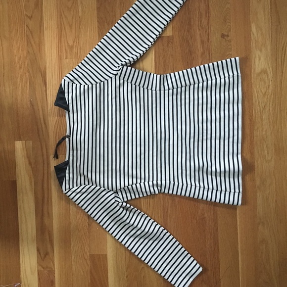 Nordstrom Halogen Striped Zipper back Top Small