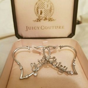 Juicy couture heart shaped earrings