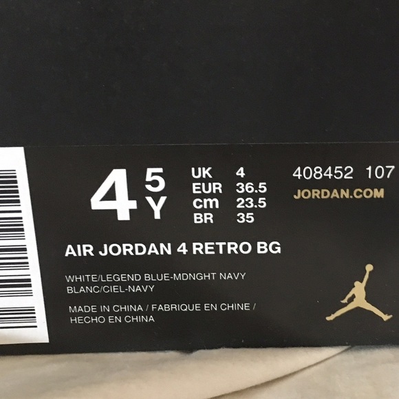 Brand New in box Air Jordan 4 Retro Columbia sneakers - Picture 9 of 9