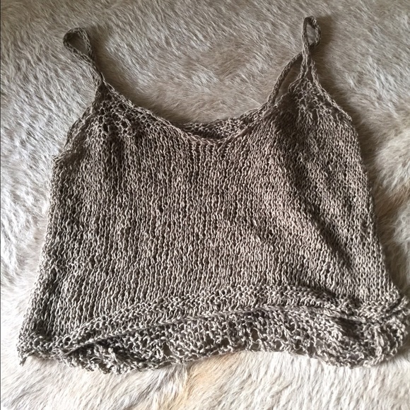 Hand knitted organic tank-one of a kind! - Picture 3 of 4