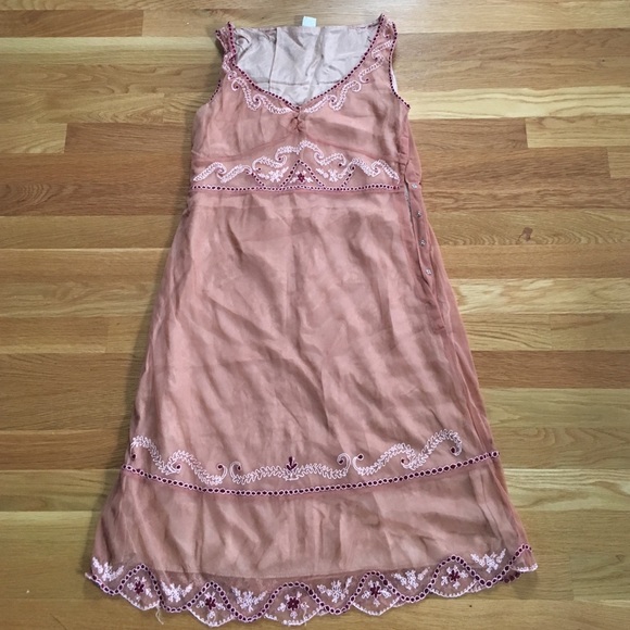 anthropologie Odille Embroidered Dress Size 6