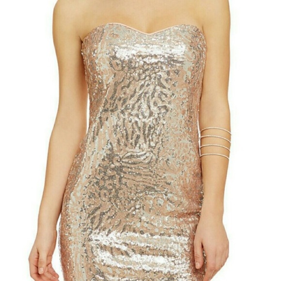 Gold Sequin Formal Dress