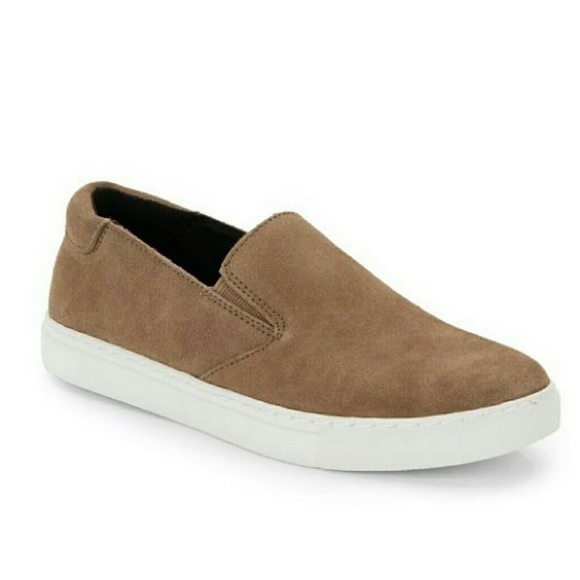 Kenneth Cole brown suede slip on sneakers