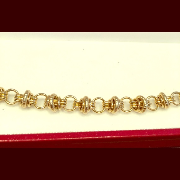 **24hr SALE** 14kt Solid Gold Italian Bracelet - Picture 1 of 3