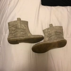 Aldo gray leather boots
