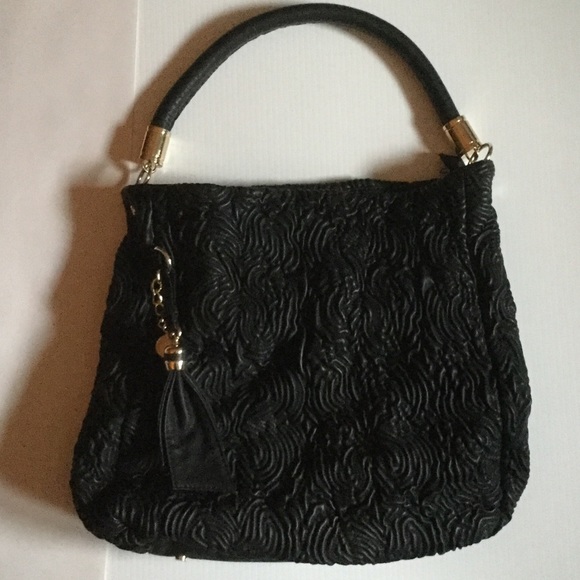 Ivanka Trump black leather should bag
