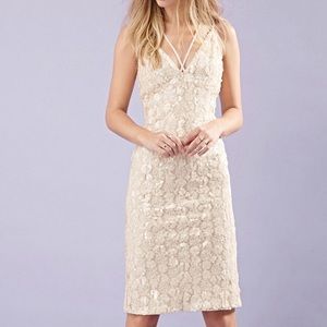 Strappy sequined body-con dress