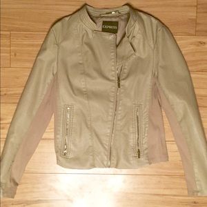 Tan leather express jacket size small