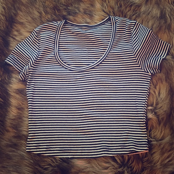 Striped American Apparel Crop Top
