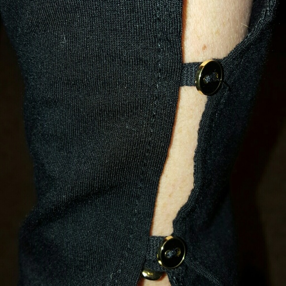 Black 3/4  open sleeve shirt Size XL - Picture 2 of 2