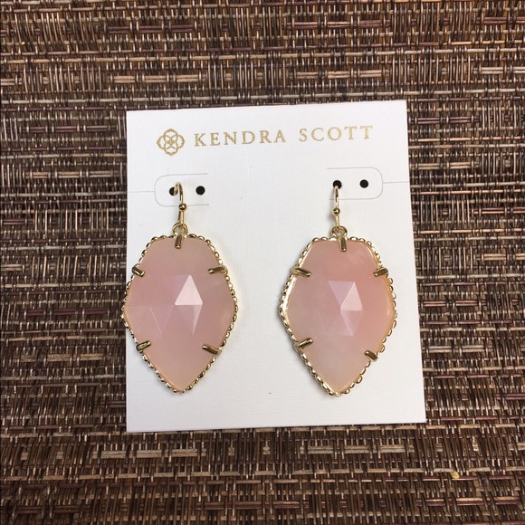 Kendra Scott Rose Quartz Corley Earrings - Picture 2 of 4