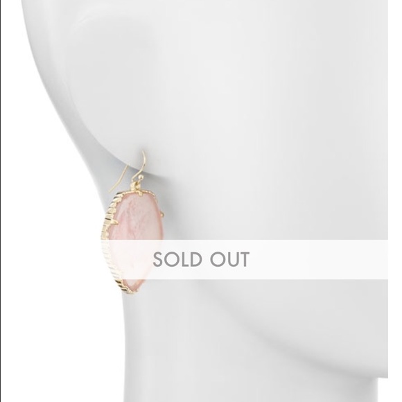 Kendra Scott Rose Quartz Corley Earrings - Picture 3 of 4