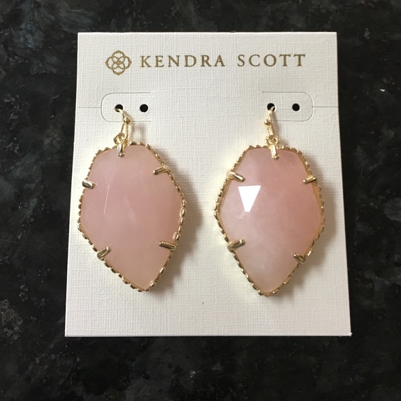 Kendra Scott Rose Quartz Corley Earrings - Picture 4 of 4