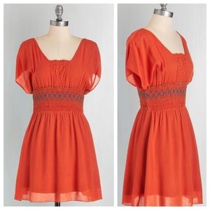 Modcloth Orange Dress
