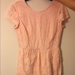 Pale peach short dress