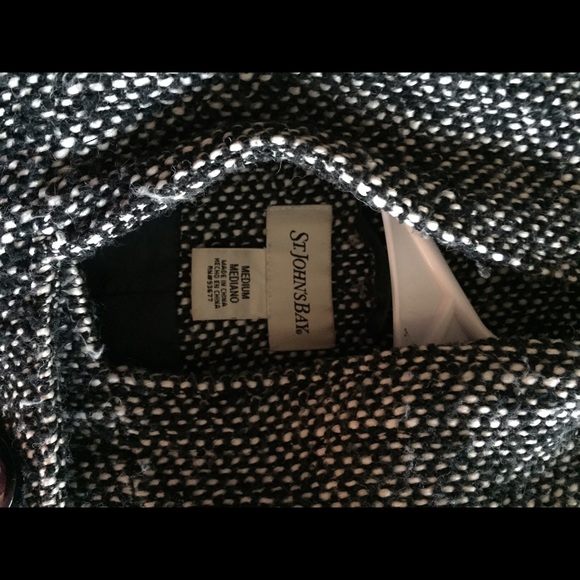 ST.JOHNS BAY COAT MULTI COLOR WHITE&BLACK - Picture 3 of 3