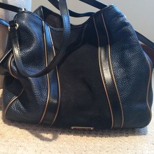 Authentic Burberry leather tote handbag