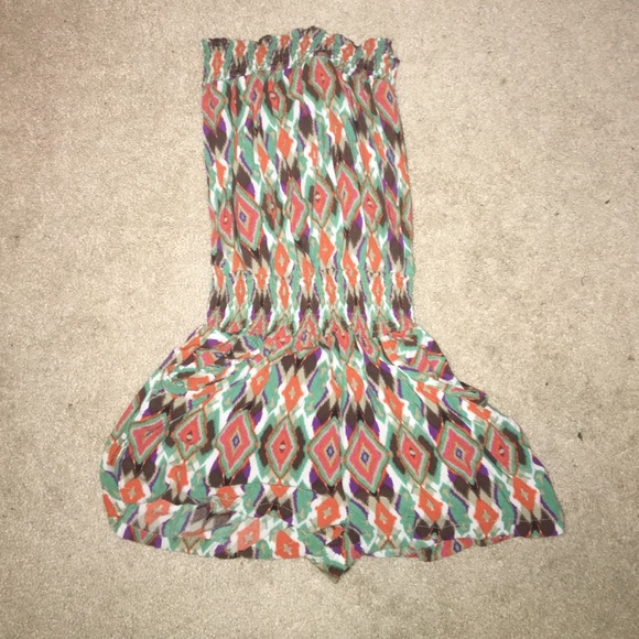 Strapless romper