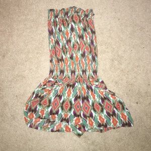 Strapless romper