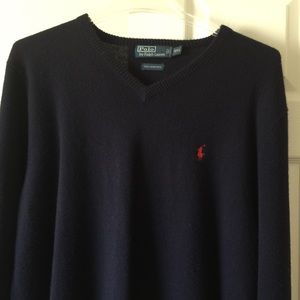 Men's Polo 100% lambs wool sweater!