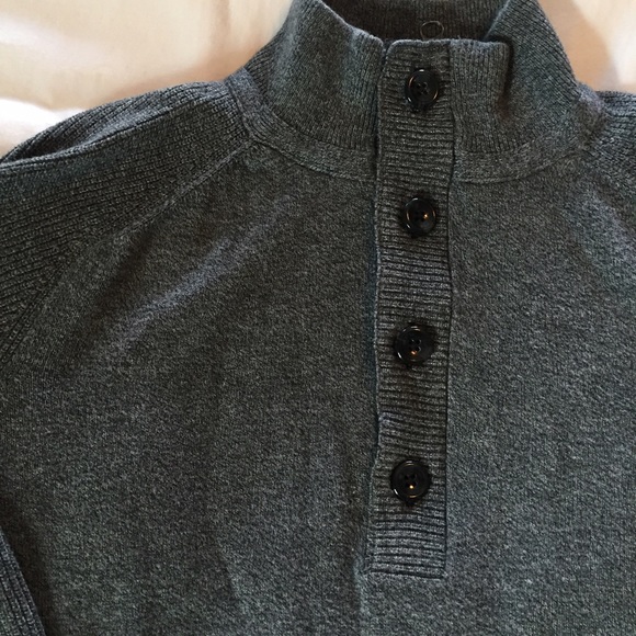 Men's Zipper Neck Sweater - Picture 2 of 4