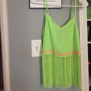 New shear neon green crop top