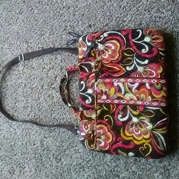 Vera Bradley Messenger Laptop Bag Crossbody Puccini Brown  Vera Bradley messenger/ laptop bag
